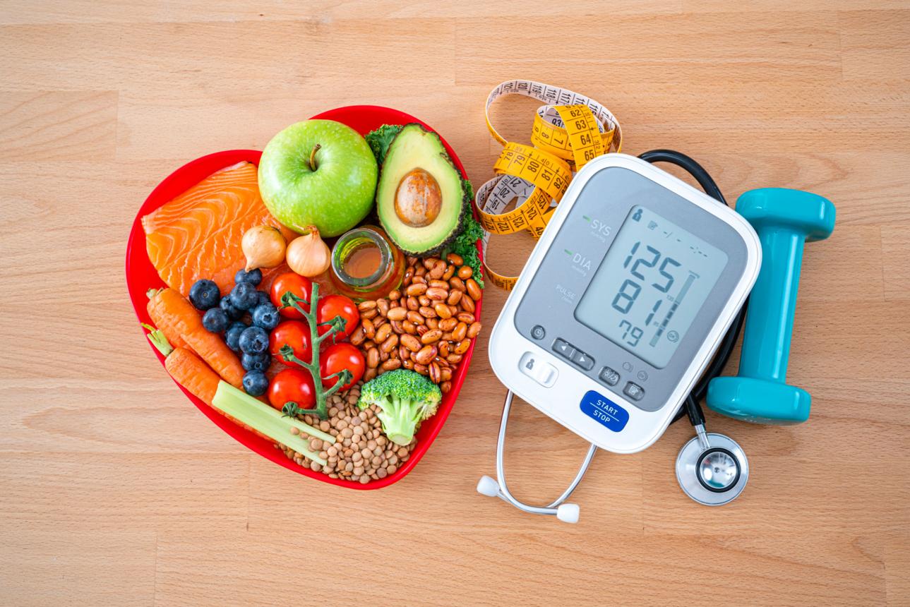Healthy eating, blood pressure control and exercising for heart care